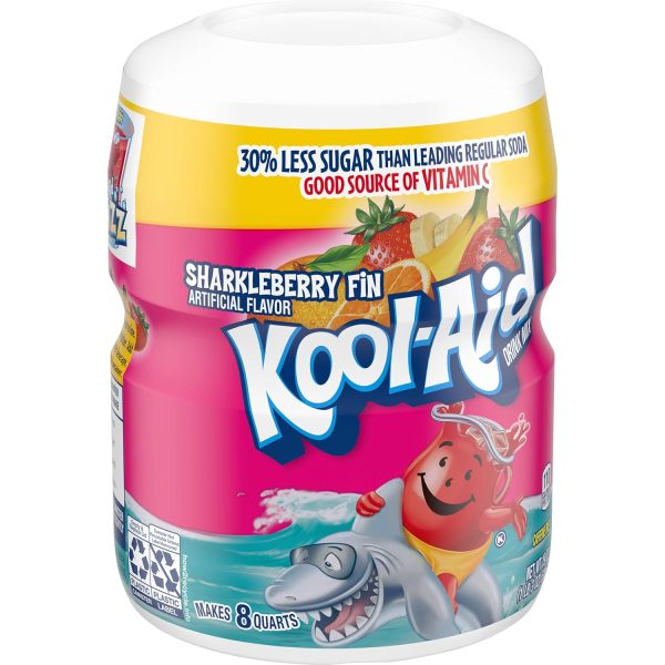 Kool-Aid Caffeine Free Strawberry Orange Punch Sweetened Powdered Drink Mix 12 Count 19 oz Canisters - Image 5