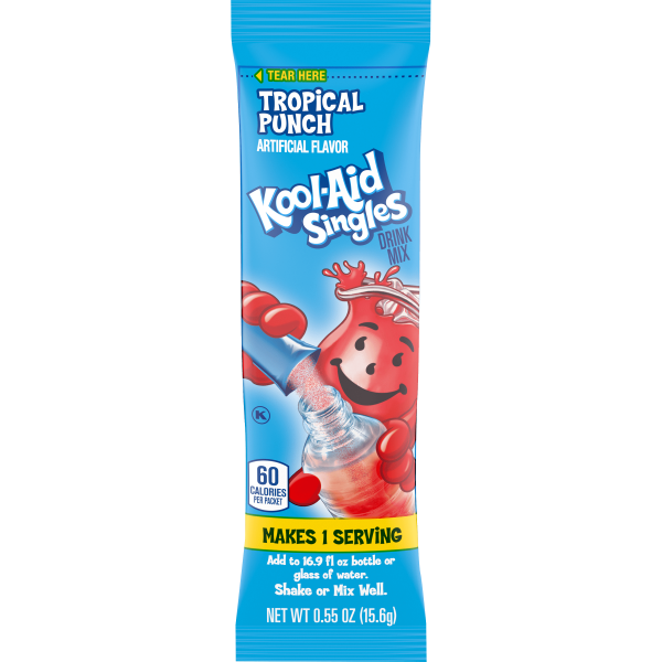 Singles Sugar-Sweetened Tropical Punch Powdered Soft Drink