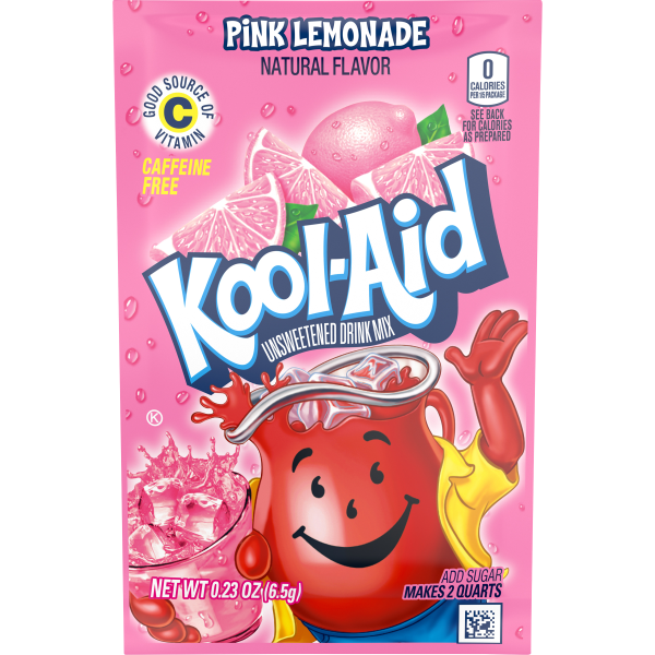 Unsweetened Pink Lemonade Naturally Flavored Powdered Soft Drink Mix Value Pack
